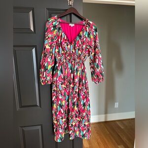 CROSBY by Mollie Burch Colorful Abstract Long Sleeve Dress